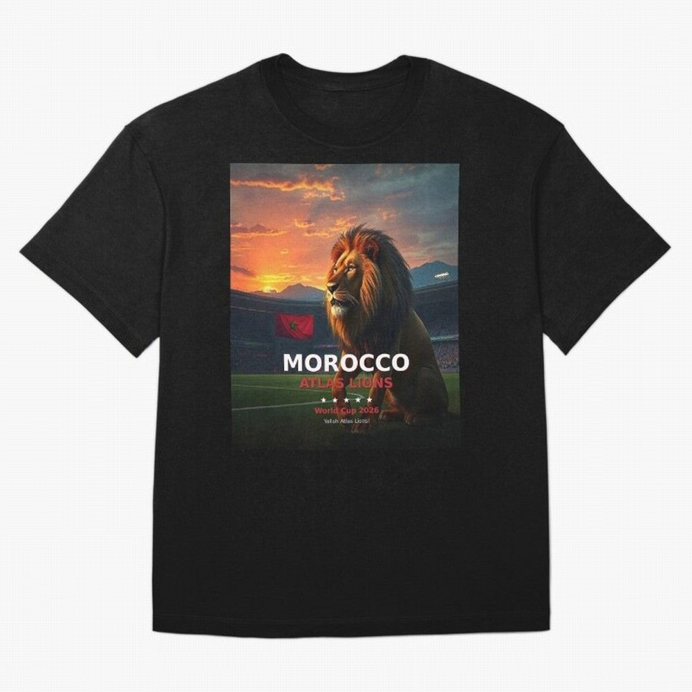 Morocco Atlas Lions - World Cup 2026 Soccer Fan Tee Classic T-Shirt Celebrate Unforgettable Nights in Global Football Passion for FIFA World Cup 2026 Group Stage, Built around Mbappe and Neymar, Portugal, Supporter Pride, Iconic Celebrations,