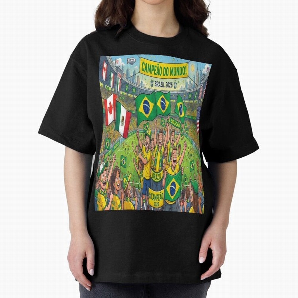 Brazil World Cup 2026 - Stadium Classic T-Shirt Carry the Colors and Pride of FIFA World Cup 2026 Group Stage for Fans of CR7 and Netherlands, Bringing Football History, Final Match Energy, Crowd Noise and Once in a Lifetime Moments; Ideal for Fans