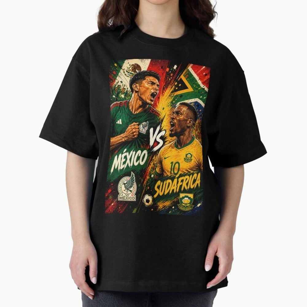 Mexico vs South Africa ¨C Group A FIFA World Cup 2026 | Retro Comic Football Jersey Classic T-Shirt Bring Stadium Energy to FIFA World Cup 2026 USA Canada Mexico Capturing Mbappe, Spain Energy, Football Festival Excitement, Trophy Ambitions,