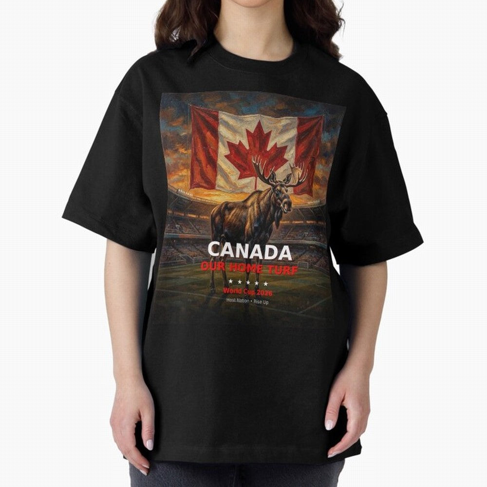 Canada Our Home Turf - World Cup 2026 Soccer Fan Tee Classic T-Shirt Capture Stadium Memories from Match Day Hype around FIFA World Cup 2026 Group Stage, Neymar, Haaland and Cristiano Ronaldo, England, Vintage Soccer Flavor, Modern Football Stars,