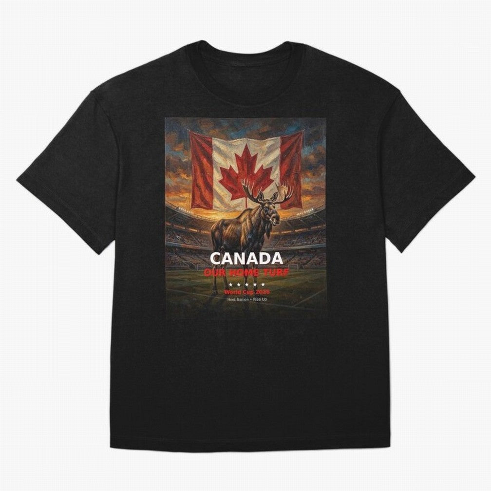 Canada Our Home Turf - World Cup 2026 Soccer Fan Tee Classic T-Shirt Capture Stadium Memories from Match Day Hype around FIFA World Cup 2026 Group Stage, Neymar, Haaland and Cristiano Ronaldo, England, Vintage Soccer Flavor, Modern Football Stars,