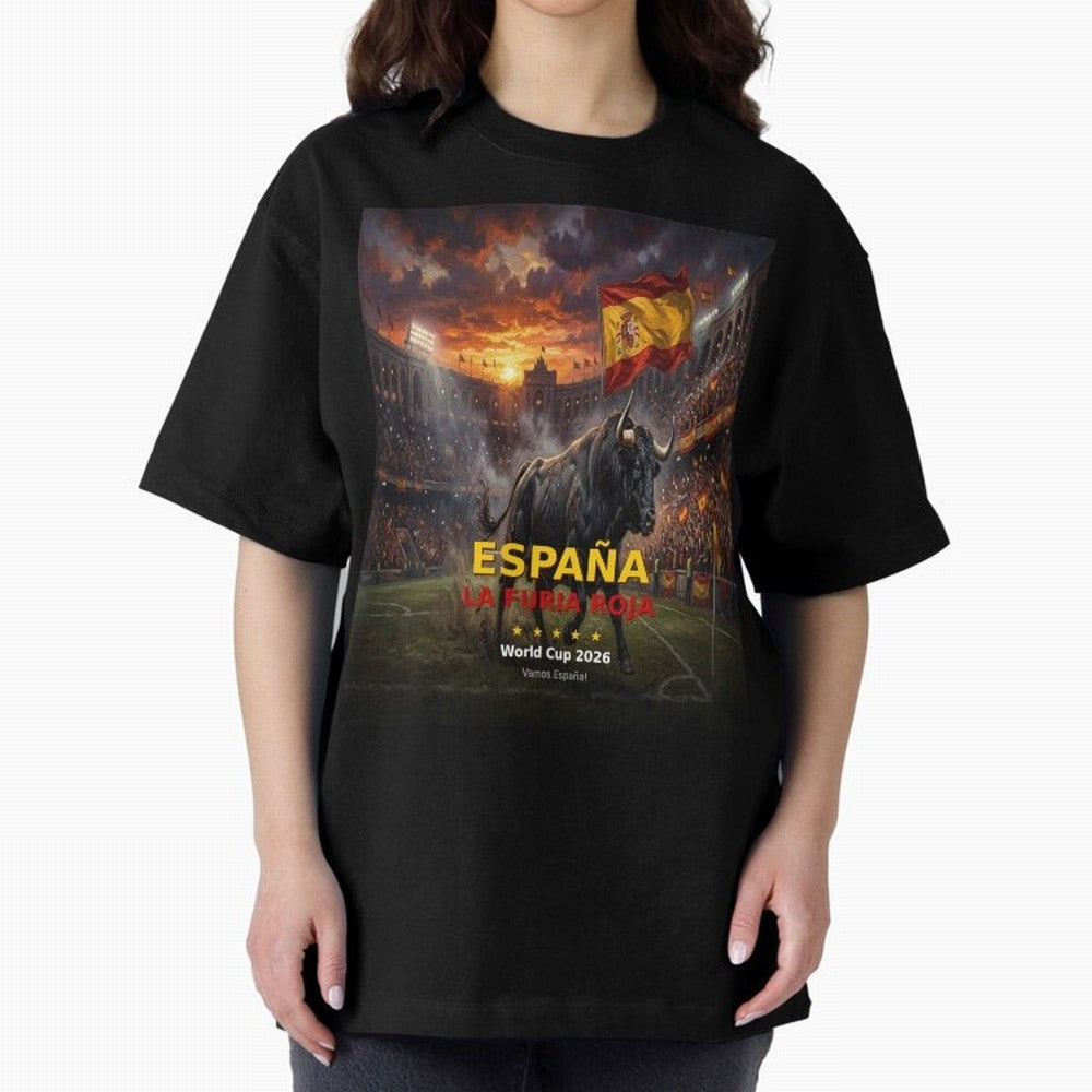Espa?a La Furia Roja - World Cup 2026 Soccer Fan Tee Classic T-Shirt Feel the Trophy Chase of the FIFA World Cup 2026 Journey through Messi, CR7 and Mbappe Highlights, Spain Pride, Stadium Memories, Football Loyalty, International Chants and
