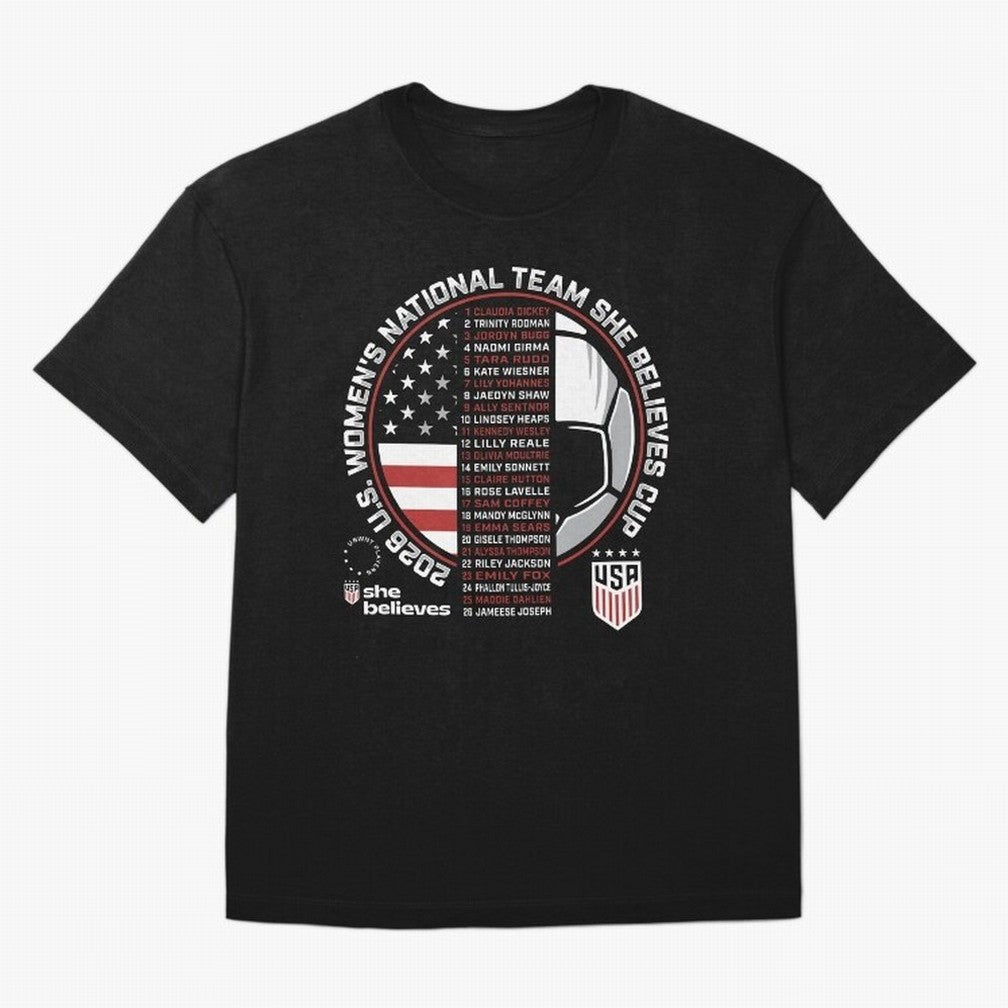 She Believes Cup Champions U.S. Women¡¯s National Soccer Team 2026 Classic T-Shirt Join Supporters Worldwide for FIFA World Cup 2026 USA Canada Mexico Featuring Mbappe, France and Portugal Energy, Fan Favorite Moments, National Team Passion, Big
