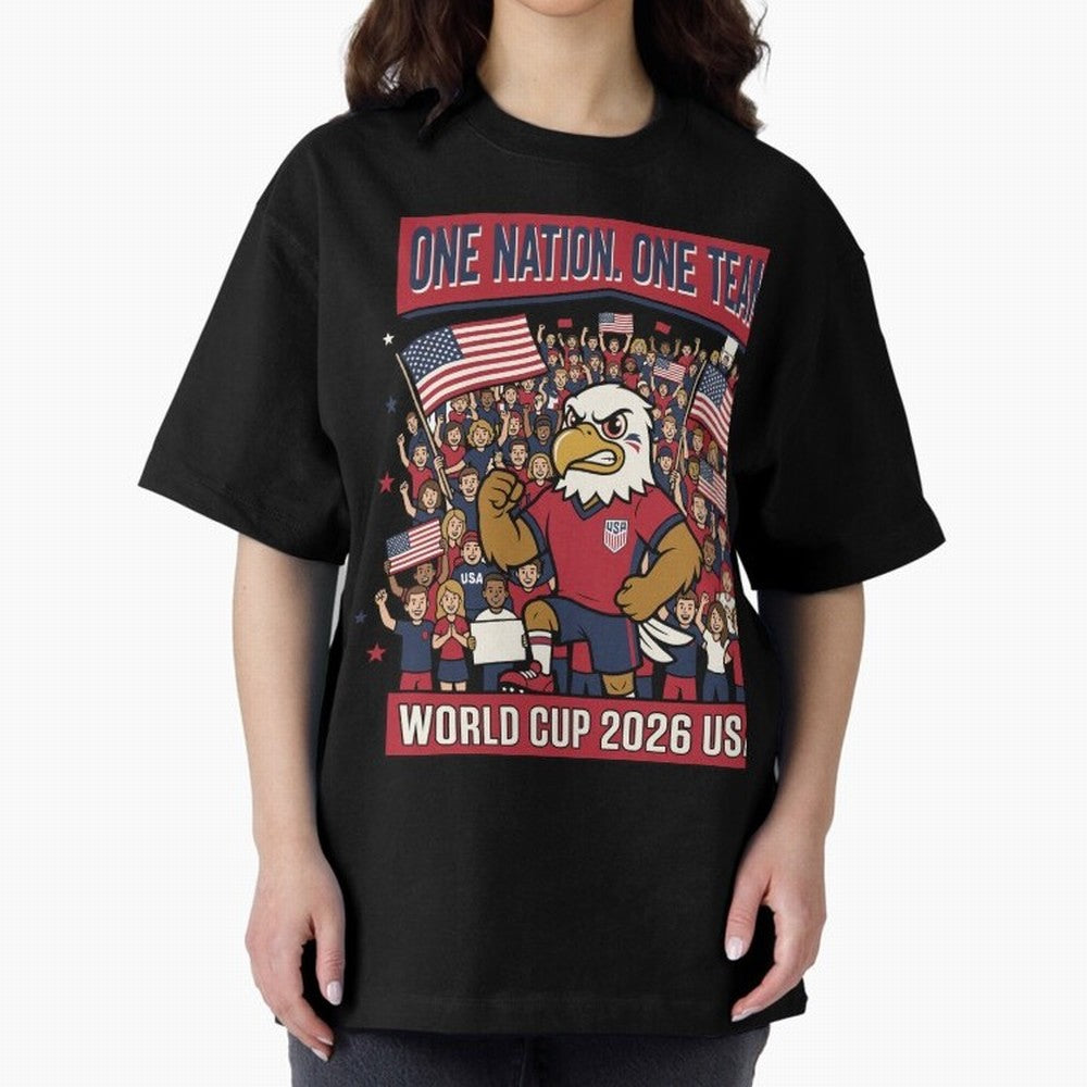 One Nation One Team ¡ª World Cup 2026 USA Classic T-Shirt Bring Global Tournament Vibes to the FIFA World Cup 2026 Journey through Haaland and Mbappe Highlights, England and Germany Pride, Retro Football Energy, Iconic Rivalries, Trophy Chase Drama