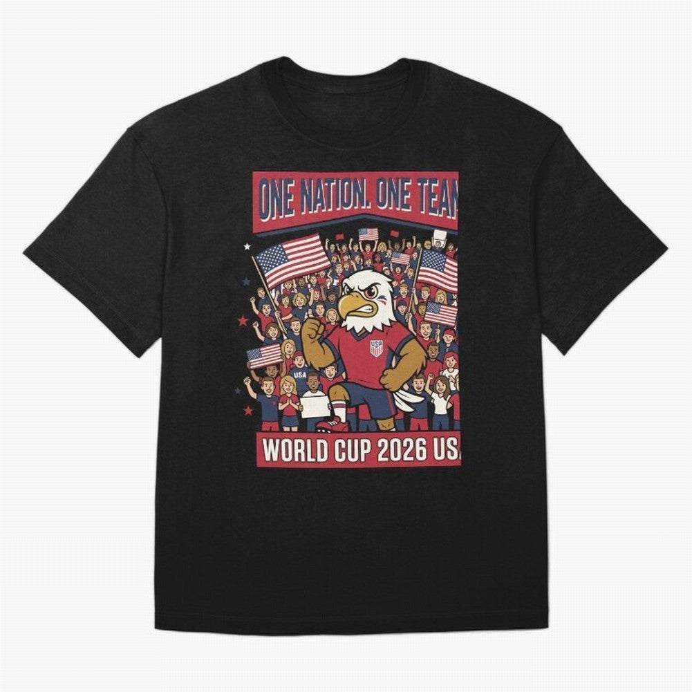 One Nation One Team ¡ª World Cup 2026 USA Classic T-Shirt Bring Global Tournament Vibes to the FIFA World Cup 2026 Journey through Haaland and Mbappe Highlights, England and Germany Pride, Retro Football Energy, Iconic Rivalries, Trophy Chase Drama
