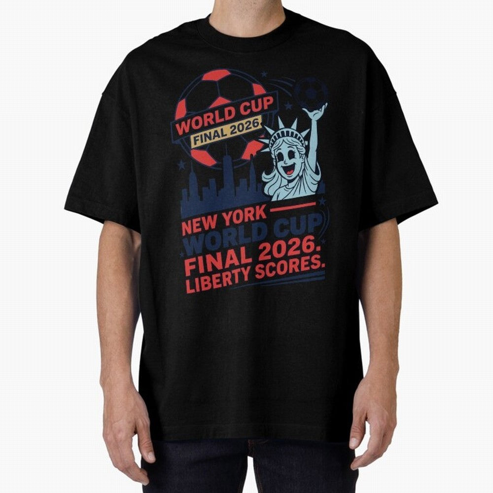 New York World Cup Final 2026 ¡ª Liberty Scores V1 Classic T-Shirt Embrace FIFA World Cup 2026 USA Canada Mexico Spirit, Capturing Netherlands, Messi, Soccer Culture, Superstar Moments, National Team Dreams and Competitive Fire; Perfect for