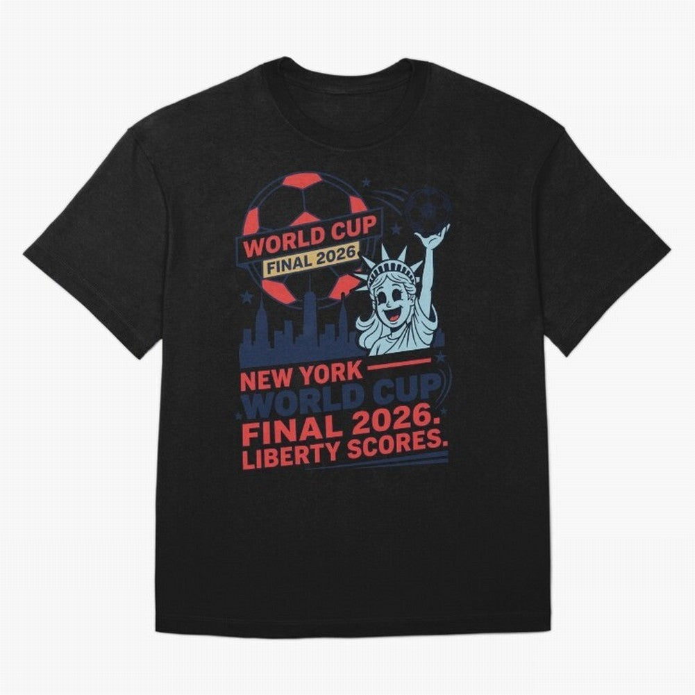 New York World Cup Final 2026 ¡ª Liberty Scores V1 Classic T-Shirt Embrace FIFA World Cup 2026 USA Canada Mexico Spirit, Capturing Netherlands, Messi, Soccer Culture, Superstar Moments, National Team Dreams and Competitive Fire; Perfect for