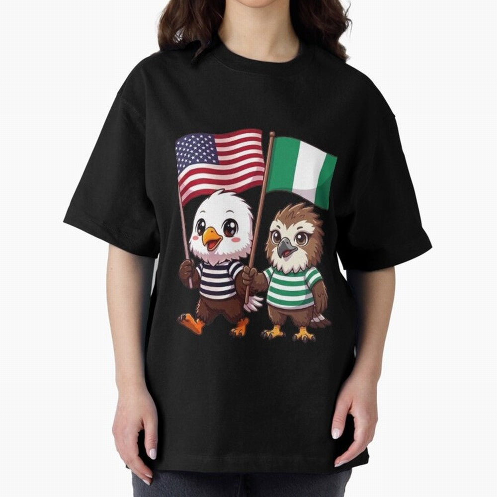 the American eagle and its friend the Nigerian eagle Classic T-Shirt Celebrate Soccer Greatness during the FIFA World Cup 2026 Journey through Neymar, Haaland and Cristiano Ronaldo Highlights, England and Germany Pride, Sports Nostalgia,