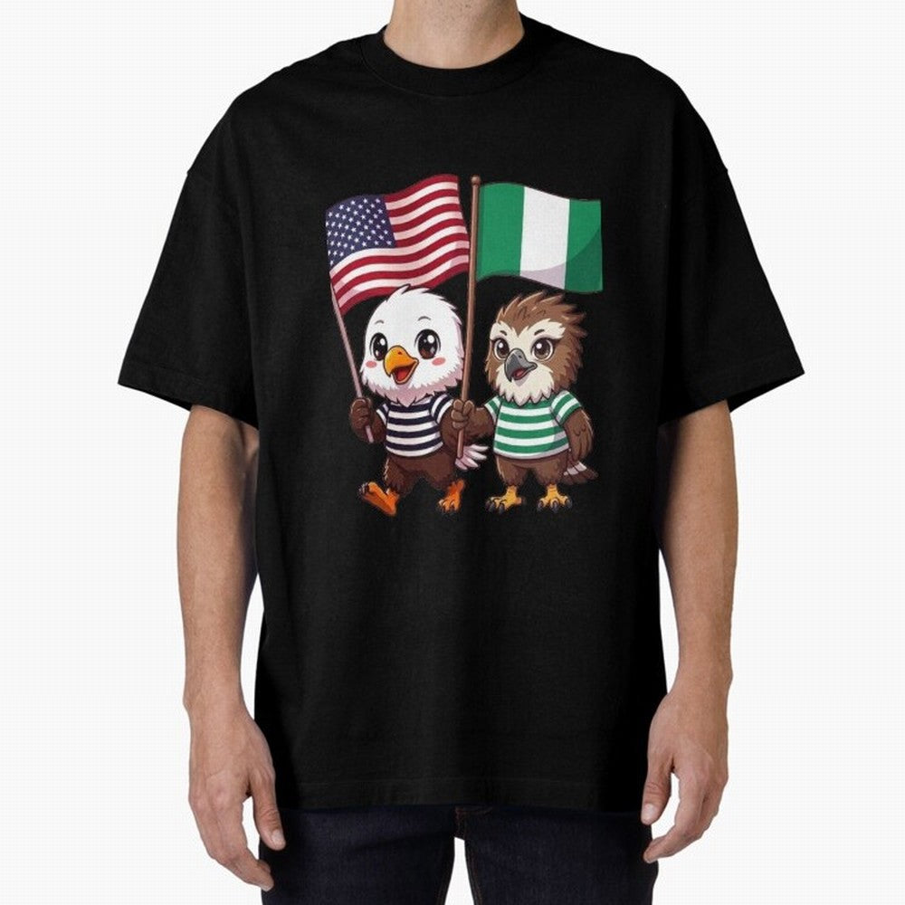 the American eagle and its friend the Nigerian eagle Classic T-Shirt Celebrate Soccer Greatness during the FIFA World Cup 2026 Journey through Neymar, Haaland and Cristiano Ronaldo Highlights, England and Germany Pride, Sports Nostalgia,