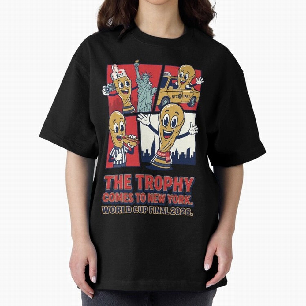 The Trophy Comes to New York ¡ª World Cup Final V1 Classic T-Shirt Join Match Day Hype around FIFA World Cup 2026 USA Canada Mexico, Cristiano Ronaldo, Spain and Netherlands, Stadium Chants, National Pride, Trophy Dreams and Unforgettable Football
