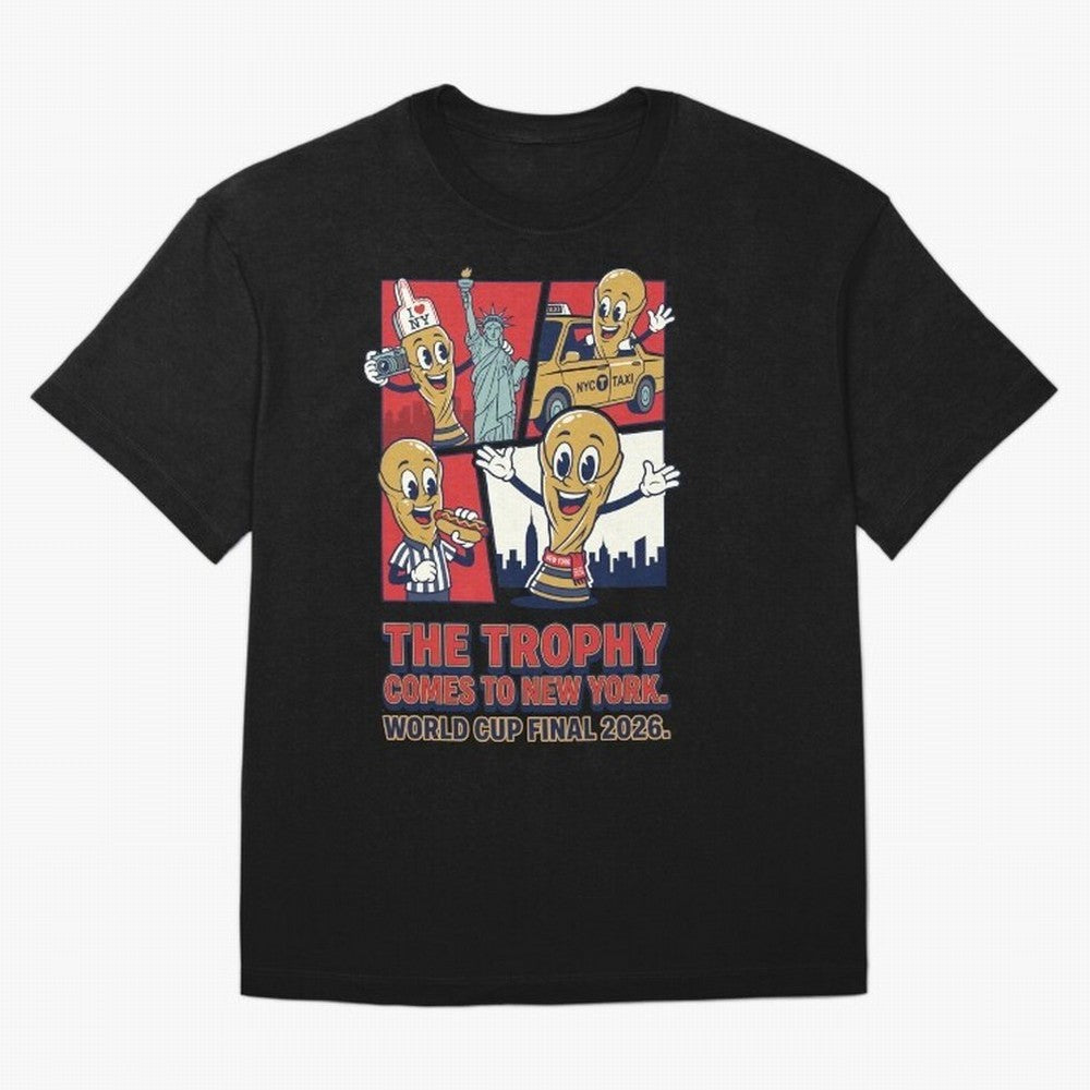 The Trophy Comes to New York ¡ª World Cup Final V1 Classic T-Shirt Join Match Day Hype around FIFA World Cup 2026 USA Canada Mexico, Cristiano Ronaldo, Spain and Netherlands, Stadium Chants, National Pride, Trophy Dreams and Unforgettable Football