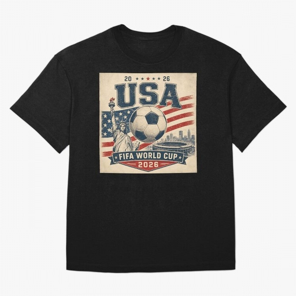USA WORLD CUP 2026 Classic T-Shirt Fuel the Hype around Match Day Hype around FIFA World Cup 2026 Group Stage, Messi and Cristiano Ronaldo, France, Football Festival Excitement, Trophy Ambitions, Country Rivalries and Star Player Buzz; Created for