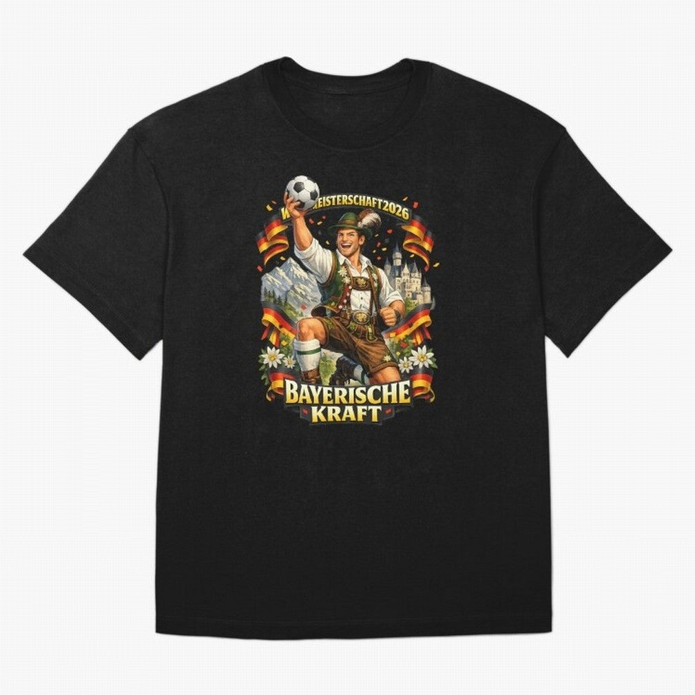 Bayerische Kraft World Cup 2026 Germany Fan Classic T-Shirt Live the Energy of FIFA World Cup 2026 Spirit, Built around Argentina and Brazil, Messi, Vintage Soccer Flavor, Modern Football Stars, National Flags and Final Night Emotion; Ideal for