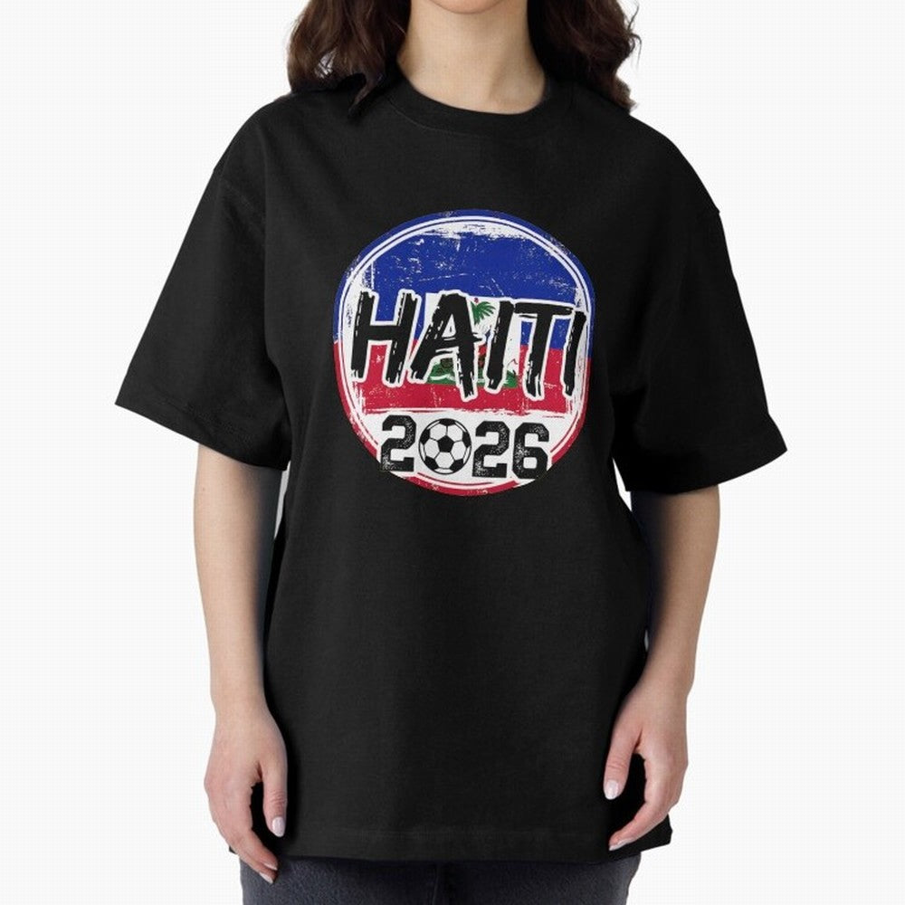 Haiti World Cup 2026 Soccer Fan Game Day T-Shirt Represent the FIFA World Cup 2026 Group Stage Journey through Mbappe Highlights, Spain Pride, Retro Football Energy, Iconic Rivalries, Trophy Chase Drama and Stadium Atmosphere; Ideal for Football