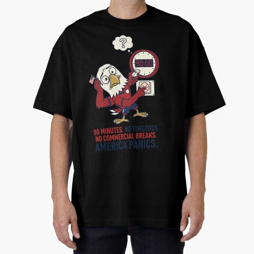 America Panics ¡ª No Timeouts No Commercials V1 Classic T-Shirt Honor FIFA World Cup 2026 Group Stage for Fans of Mbappe and Argentina, Bringing Sports Nostalgia, International Competition, Famous Players and Unforgettable Victories; Perfect for