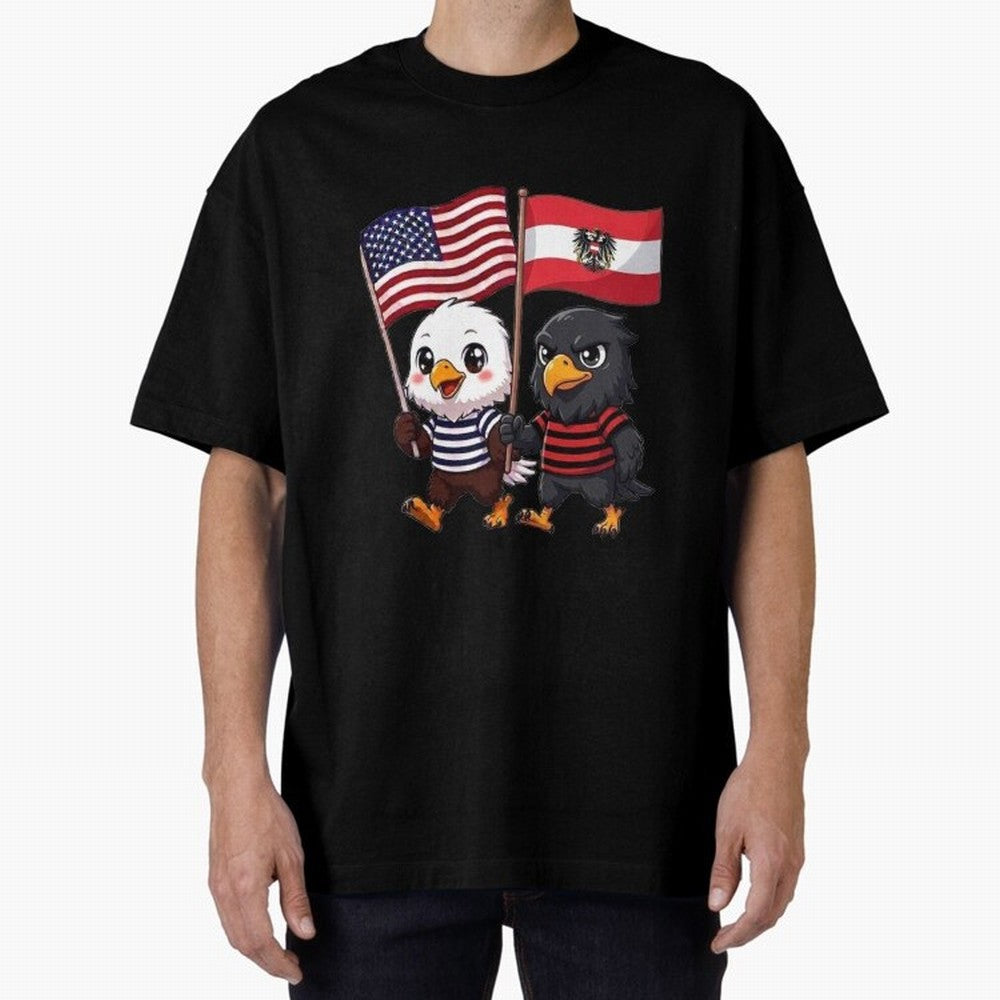The American eagle and its friend, the Austrian eagle Classic T-Shirt Carry the Colors and Pride of Match Day Hype around FIFA World Cup 2026 USA Canada Mexico, Messi and Cristiano Ronaldo, Brazil, Champion Mindset, Group Stage Buzz, Knockout