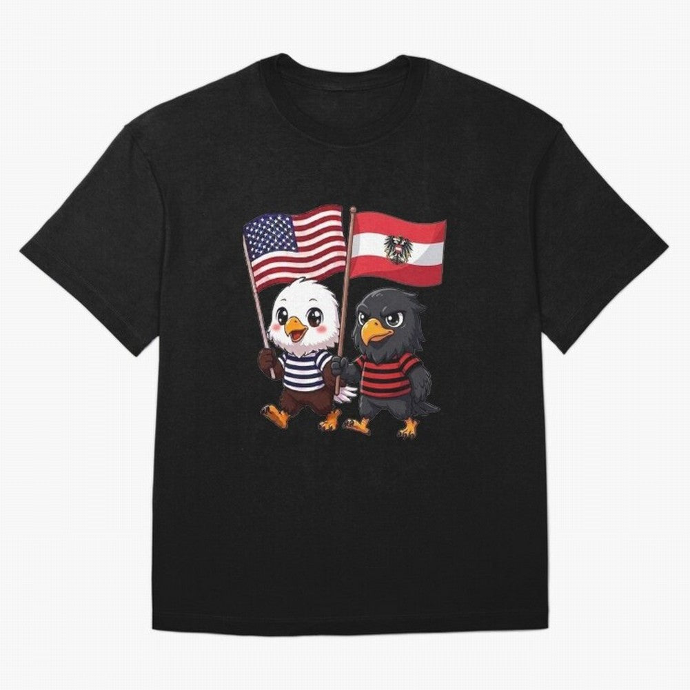 The American eagle and its friend, the Austrian eagle Classic T-Shirt Carry the Colors and Pride of Match Day Hype around FIFA World Cup 2026 USA Canada Mexico, Messi and Cristiano Ronaldo, Brazil, Champion Mindset, Group Stage Buzz, Knockout
