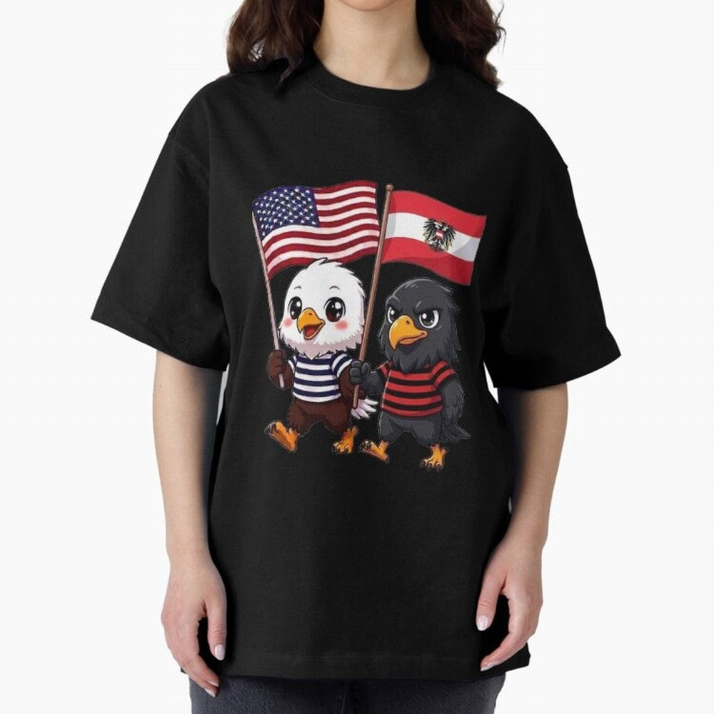 The American eagle and its friend, the Austrian eagle Classic T-Shirt Carry the Colors and Pride of Match Day Hype around FIFA World Cup 2026 USA Canada Mexico, Messi and Cristiano Ronaldo, Brazil, Champion Mindset, Group Stage Buzz, Knockout