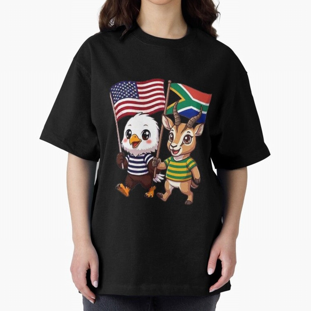 The American eagle and its friend, the South African springbok Classic T-Shirt Show Fan Pride Across the FIFA World Cup 2026 Journey through Haaland and Mbappe Highlights, Portugal Pride, Champion Mindset, Group Stage Buzz, Knockout Tension and