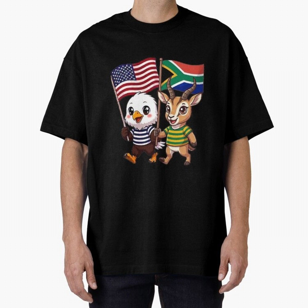 The American eagle and its friend, the South African springbok Classic T-Shirt Show Fan Pride Across the FIFA World Cup 2026 Journey through Haaland and Mbappe Highlights, Portugal Pride, Champion Mindset, Group Stage Buzz, Knockout Tension and