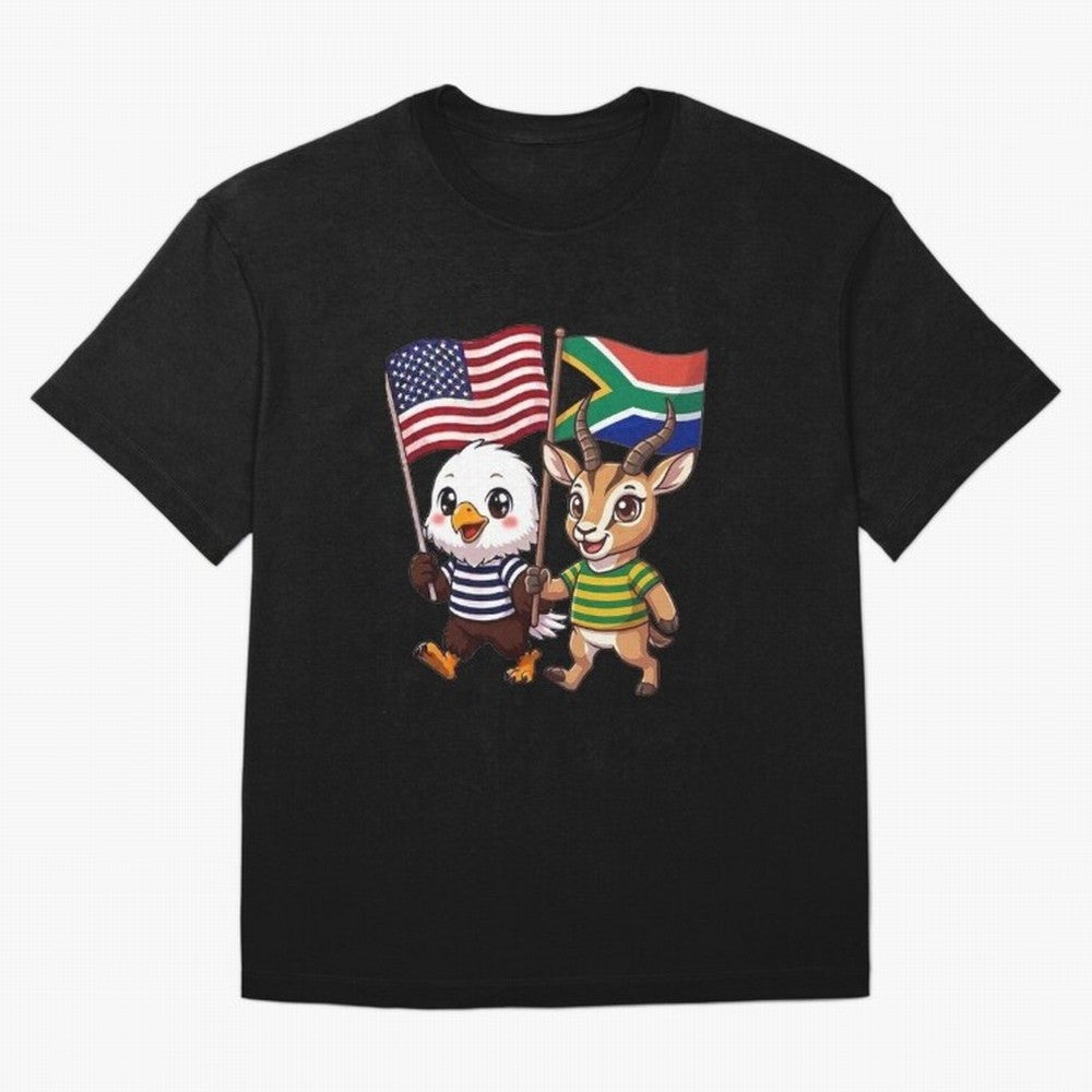 The American eagle and its friend, the South African springbok Classic T-Shirt Show Fan Pride Across the FIFA World Cup 2026 Journey through Haaland and Mbappe Highlights, Portugal Pride, Champion Mindset, Group Stage Buzz, Knockout Tension and