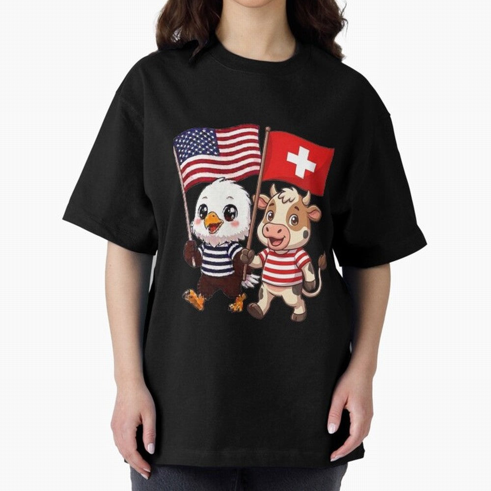 The American eagle and its friend, the Swiss calf Classic T-Shirt Bring Stadium Energy to the FIFA World Cup 2026 Journey through Cristiano Ronaldo, Haaland and CR7 Highlights, Brazil, Portugal and Argentina Pride, Game Day Rituals, Football