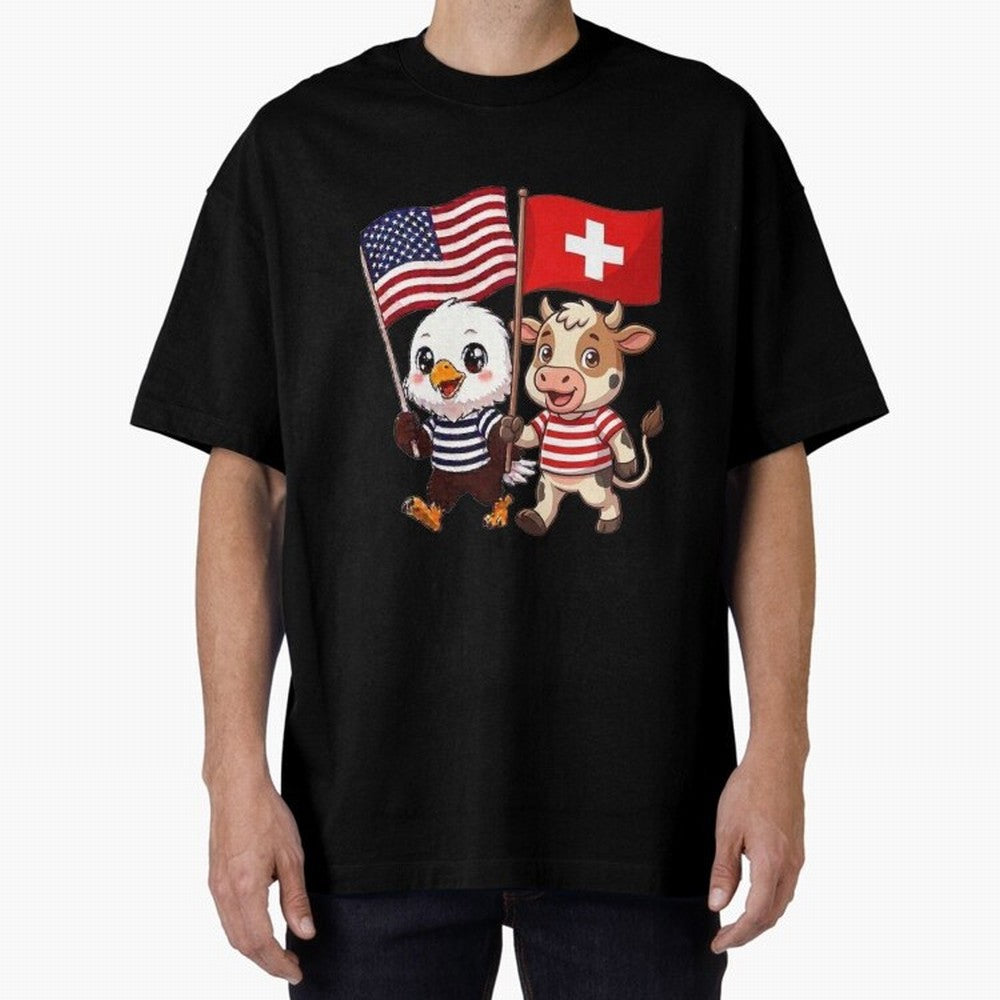The American eagle and its friend, the Swiss calf Classic T-Shirt Bring Stadium Energy to the FIFA World Cup 2026 Journey through Cristiano Ronaldo, Haaland and CR7 Highlights, Brazil, Portugal and Argentina Pride, Game Day Rituals, Football