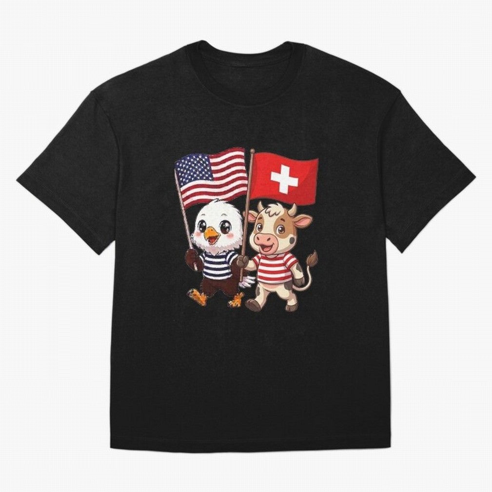 The American eagle and its friend, the Swiss calf Classic T-Shirt Bring Stadium Energy to the FIFA World Cup 2026 Journey through Cristiano Ronaldo, Haaland and CR7 Highlights, Brazil, Portugal and Argentina Pride, Game Day Rituals, Football