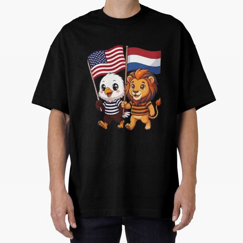 The American eagle and its friend the Dutch lion Classic T-Shirt Celebrate Rivalries and Pride in FIFA World Cup 2026 for Fans of Haaland and Argentina and Brazil, Bringing Stadium Memories, Football Loyalty, International Chants and Championship