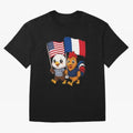 The American eagle and its friend, the French rooster Classic T-Shirt Bring a Vintage Feel to FIFA World Cup 2026 Group Stage with Messi, CR7 and Mbappe, England, France and Netherlands Energy, Match Day Excitement, Supporter Culture, Golden Goals