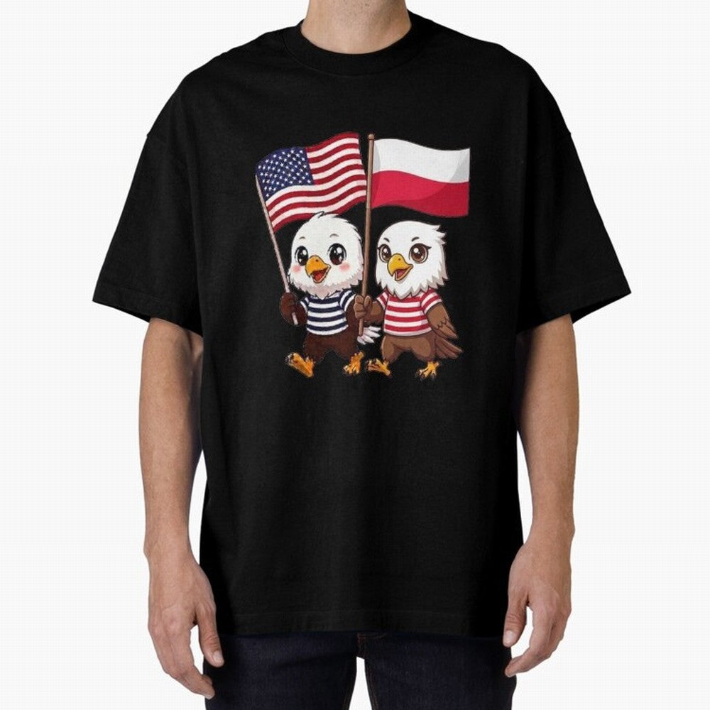 The American eagle and its friend, the Polish eagle Classic T-Shirt Keep the Match Day Mood of Match Day Hype around FIFA World Cup 2026 USA Canada Mexico, CR7 and Messi, Brazil, Worldwide Fan Energy, Dramatic Goals, Stadium Lights and Championship