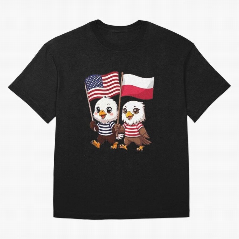 The American eagle and its friend, the Polish eagle Classic T-Shirt Keep the Match Day Mood of Match Day Hype around FIFA World Cup 2026 USA Canada Mexico, CR7 and Messi, Brazil, Worldwide Fan Energy, Dramatic Goals, Stadium Lights and Championship