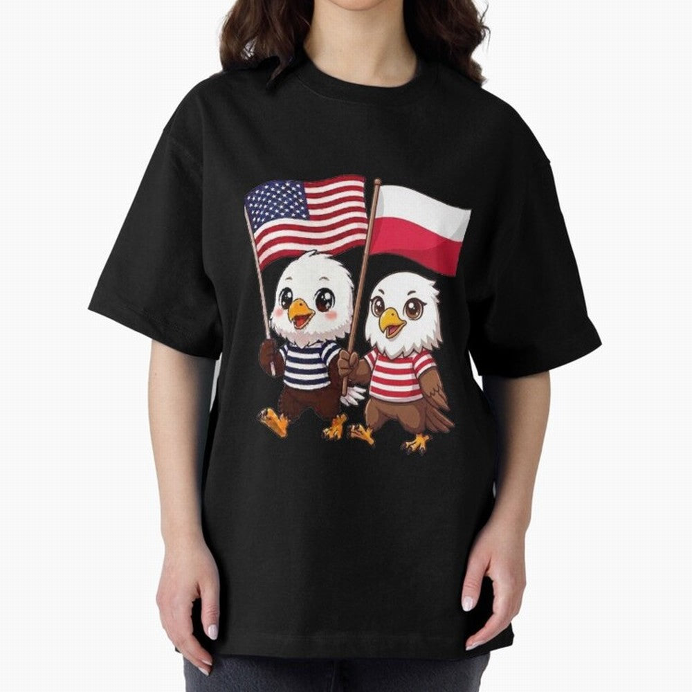 The American eagle and its friend, the Polish eagle Classic T-Shirt Keep the Match Day Mood of Match Day Hype around FIFA World Cup 2026 USA Canada Mexico, CR7 and Messi, Brazil, Worldwide Fan Energy, Dramatic Goals, Stadium Lights and Championship