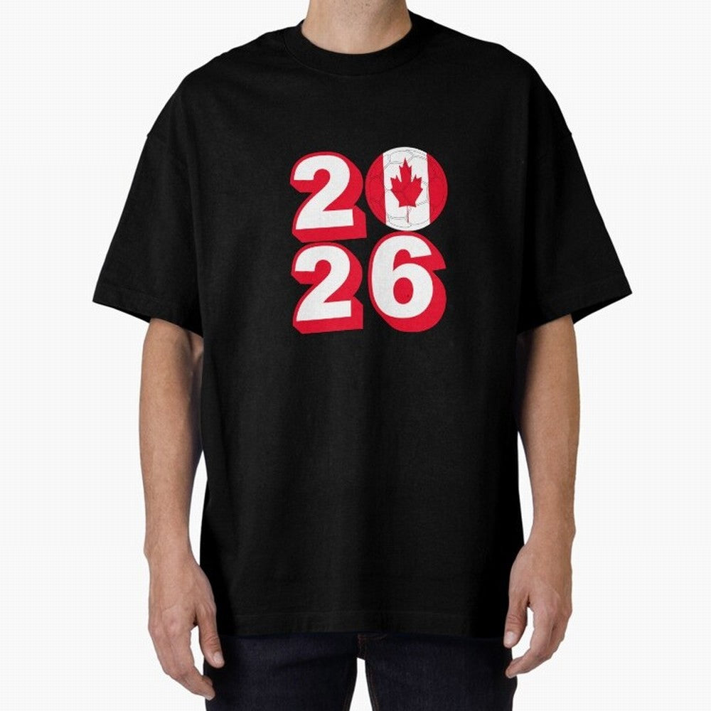Canada 2026 Soccer Ball Graphic Design Classic T-Shirt Share the Excitement of the FIFA World Cup 2026 Journey through Cristiano Ronaldo Highlights, Brazil, Portugal and Argentina Pride, Football History, Final Match Energy, Crowd Noise and Once in