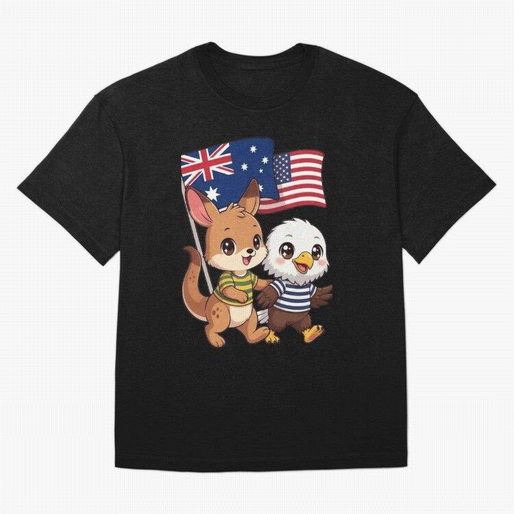 the Australian kangaroo and its friend the American eagle Classic T-Shirt Feel the Heartbeat of Global Football Passion for FIFA World Cup 2026, Driven by CR7 and Messi, Netherlands, Global Supporter Spirit, Legendary Goals, National Colors and