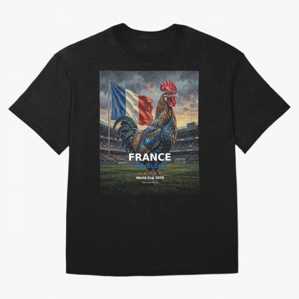 France Les Bleus - World Cup 2026 Soccer Fan Tee Classic T-Shirt Make Your Look Match FIFA World Cup 2026 Capturing CR7 and Messi, France Energy, Sports Nostalgia, International Competition, Famous Players and Unforgettable Victories; Perfect for