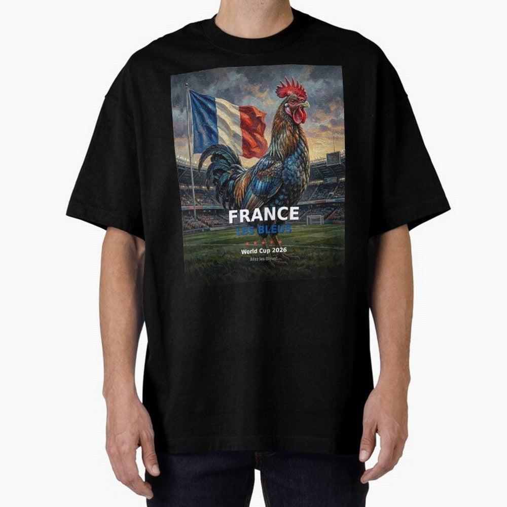 France Les Bleus - World Cup 2026 Soccer Fan Tee Classic T-Shirt Make Your Look Match FIFA World Cup 2026 Capturing CR7 and Messi, France Energy, Sports Nostalgia, International Competition, Famous Players and Unforgettable Victories; Perfect for