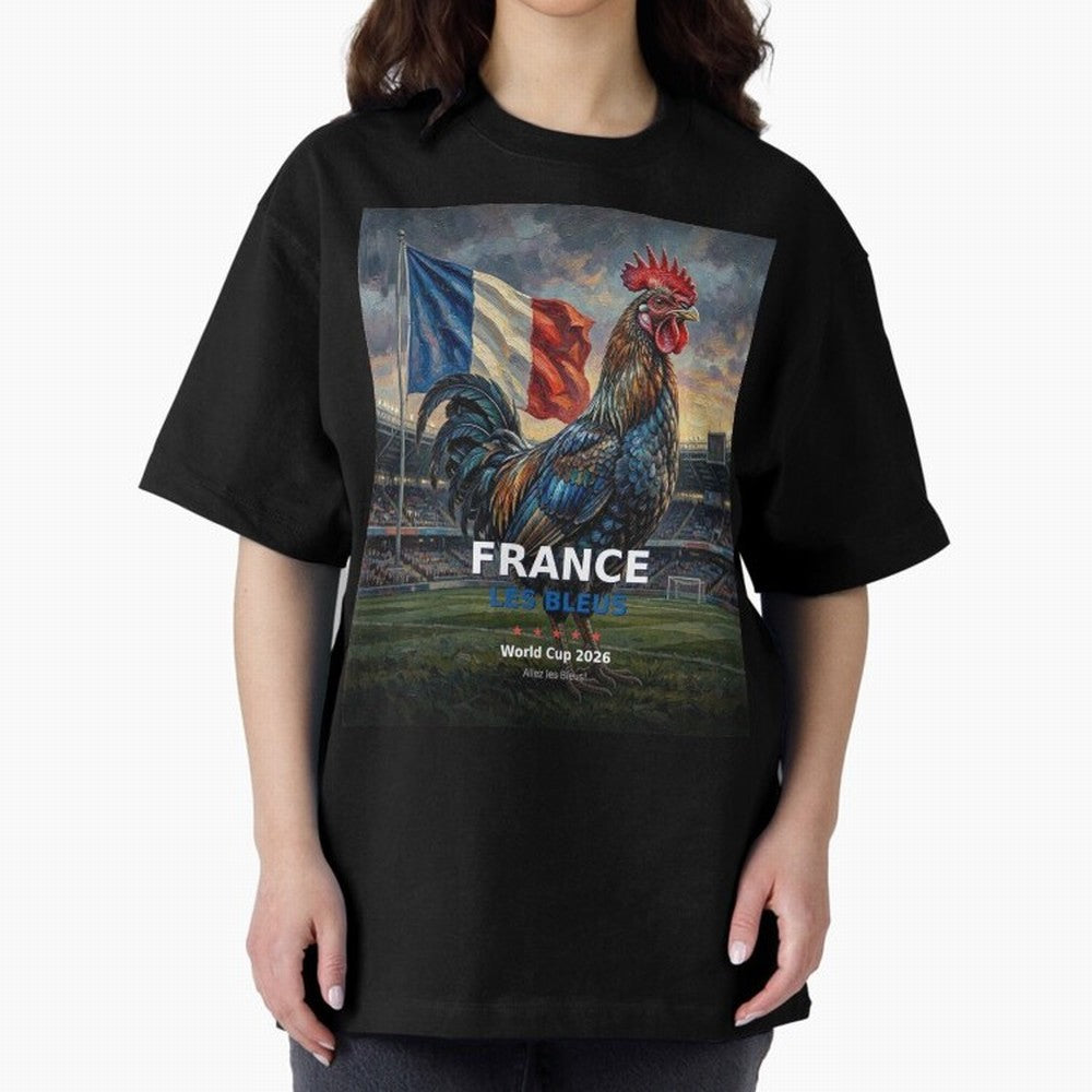 France Les Bleus - World Cup 2026 Soccer Fan Tee Classic T-Shirt Make Your Look Match FIFA World Cup 2026 Capturing CR7 and Messi, France Energy, Sports Nostalgia, International Competition, Famous Players and Unforgettable Victories; Perfect for