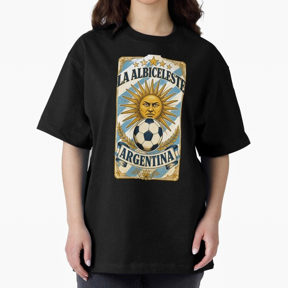 Argentina Soccer Sun - La Albiceleste Vintage Champions Football Fan T-Shirt Classic T-Shirt Feel FIFA World Cup 2026 Group Stage Made for Messi, England, France and Netherlands Energy, Football Passion, Legendary Performances, Festival Vibes and