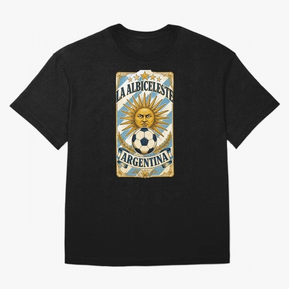 Argentina Soccer Sun - La Albiceleste Vintage Champions Football Fan T-Shirt Classic T-Shirt Feel FIFA World Cup 2026 Group Stage Made for Messi, England, France and Netherlands Energy, Football Passion, Legendary Performances, Festival Vibes and