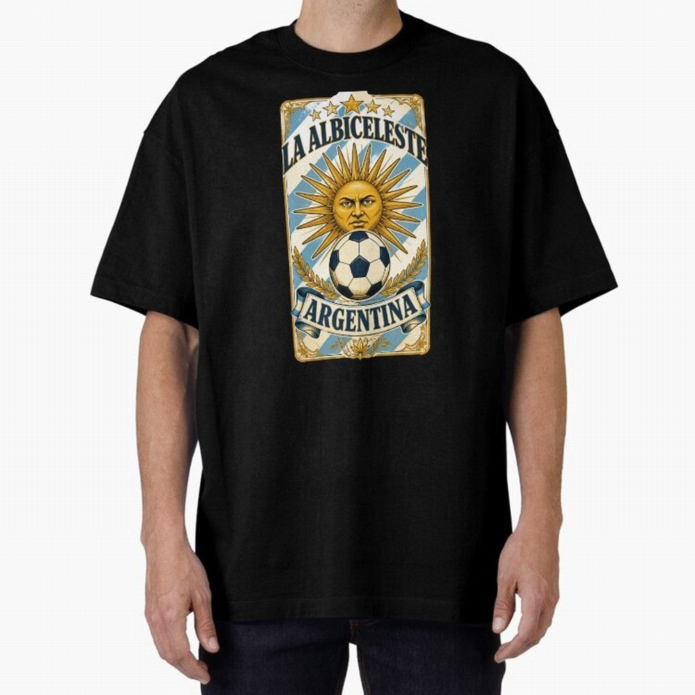 Argentina Soccer Sun - La Albiceleste Vintage Champions Football Fan T-Shirt Classic T-Shirt Feel FIFA World Cup 2026 Group Stage Made for Messi, England, France and Netherlands Energy, Football Passion, Legendary Performances, Festival Vibes and
