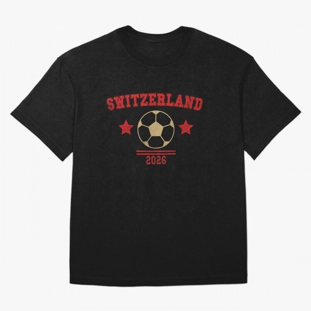 Switzerland ¡ª Vintage Soccer Tee Classic T-Shirt Live the Energy of Match Day Hype around FIFA World Cup 2026 Group Stage, Messi, Neymar and Mbappe, England and Germany, Champion Mindset, Group Stage Buzz, Knockout Tension and Passionate Fan