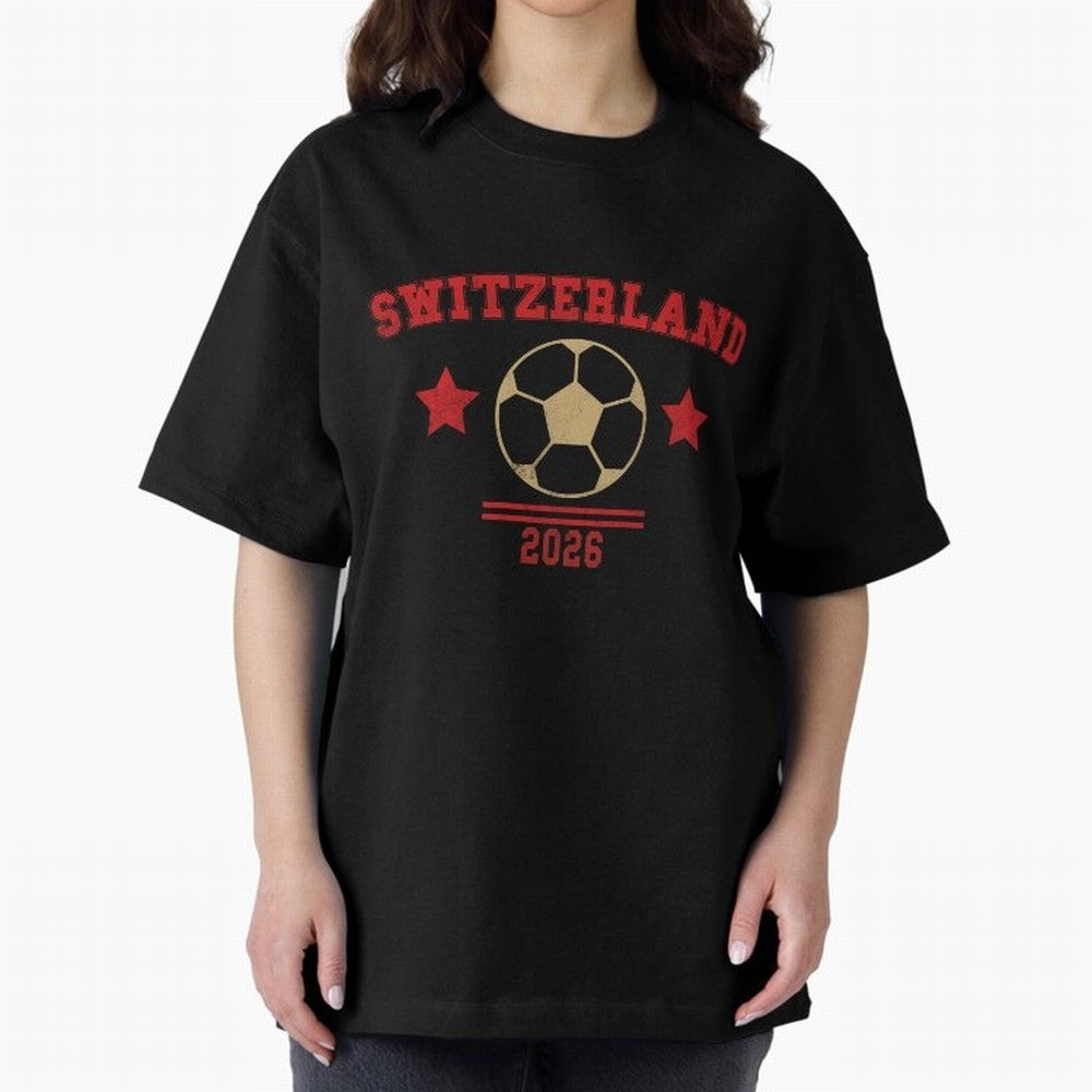 Switzerland ¡ª Vintage Soccer Tee Classic T-Shirt Live the Energy of Match Day Hype around FIFA World Cup 2026 Group Stage, Messi, Neymar and Mbappe, England and Germany, Champion Mindset, Group Stage Buzz, Knockout Tension and Passionate Fan