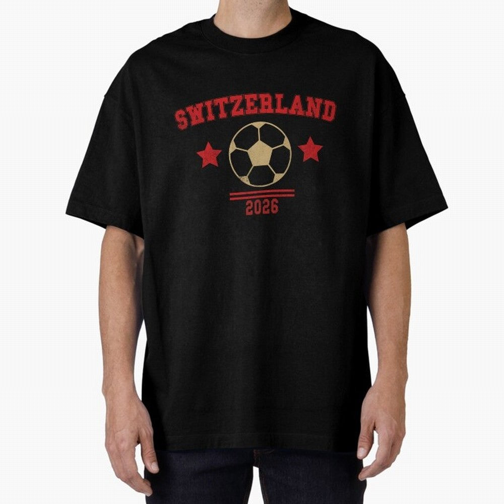 Switzerland ¡ª Vintage Soccer Tee Classic T-Shirt Live the Energy of Match Day Hype around FIFA World Cup 2026 Group Stage, Messi, Neymar and Mbappe, England and Germany, Champion Mindset, Group Stage Buzz, Knockout Tension and Passionate Fan
