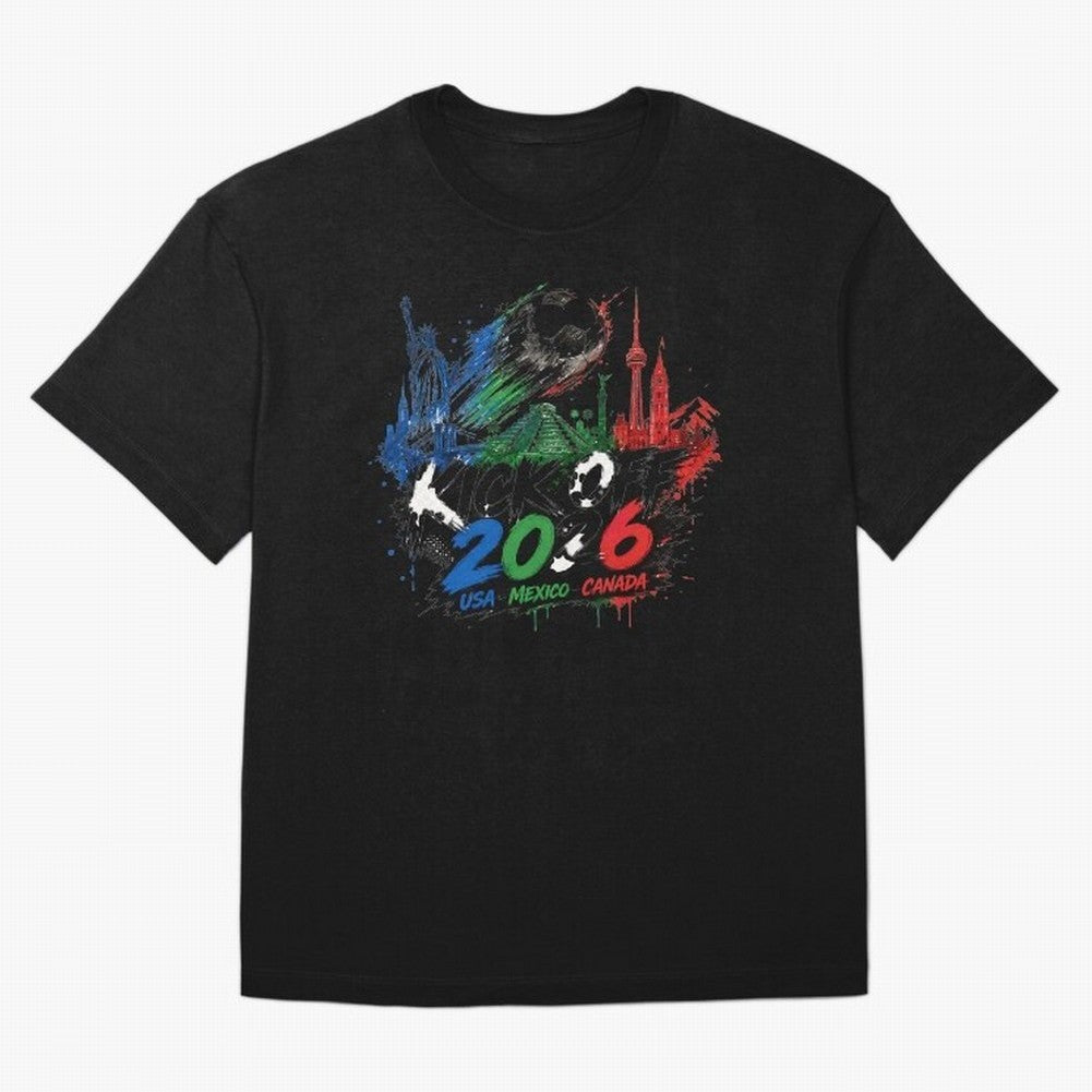 Kick Off 2026 USA Mexico Canada Soccer Graphic Classic T-Shirt Bring Supporter Culture to FIFA World Cup 2026 USA Canada Mexico for Fans of Neymar and Spain, Bringing Football History, Final Match Energy, Crowd Noise and Once in a Lifetime Moments;