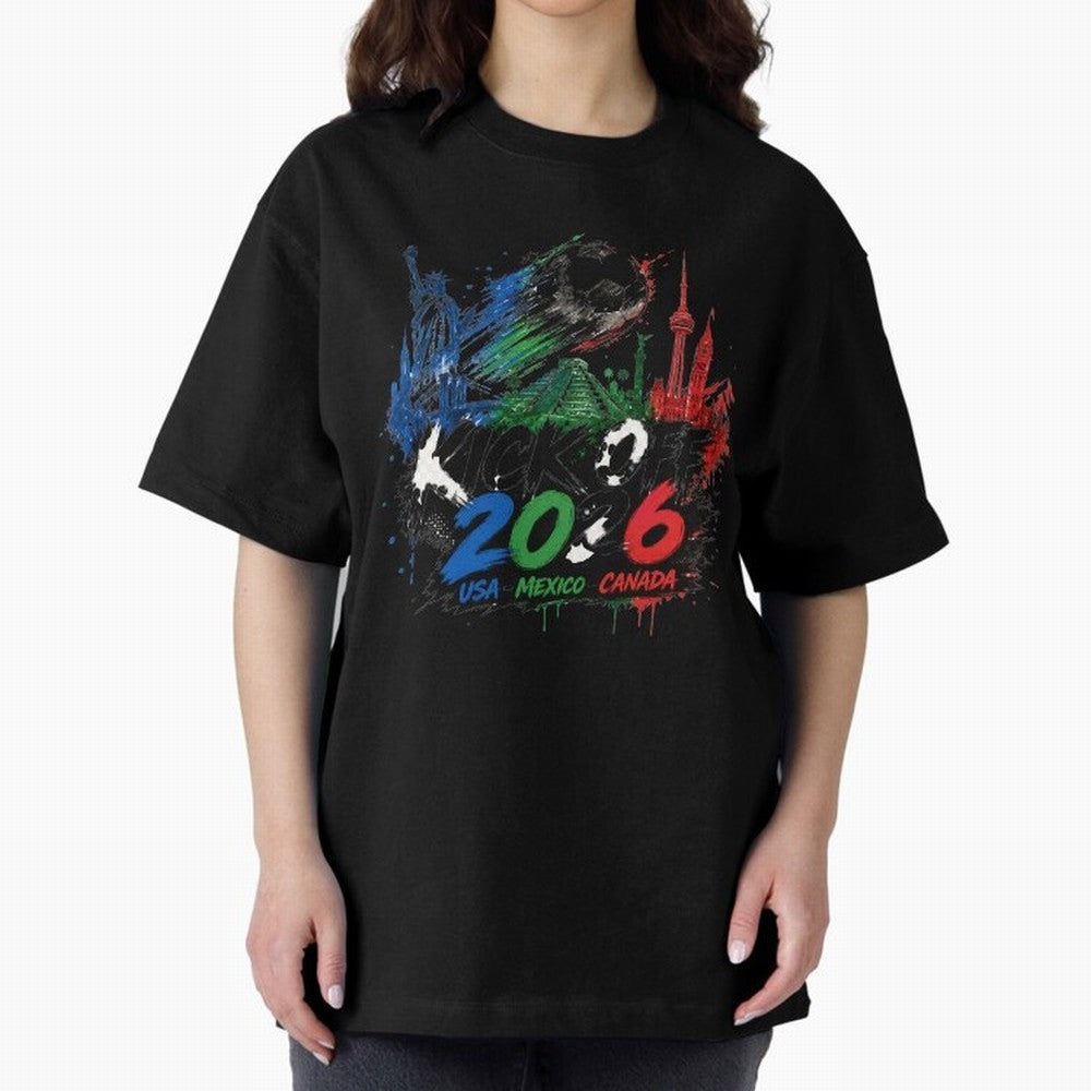 Kick Off 2026 USA Mexico Canada Soccer Graphic Classic T-Shirt Bring Supporter Culture to FIFA World Cup 2026 USA Canada Mexico for Fans of Neymar and Spain, Bringing Football History, Final Match Energy, Crowd Noise and Once in a Lifetime Moments;