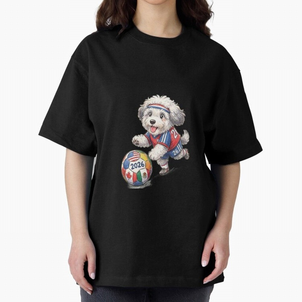 Cute Sheepdog Soccer Star - 2026 World Cup Fluffy Puppy Classic T-Shirt Show Championship Spirit for FIFA World Cup 2026 for Fans of Cristiano Ronaldo, Haaland and CR7 and Argentina and Brazil, Bringing Soccer Culture, Superstar Moments, National