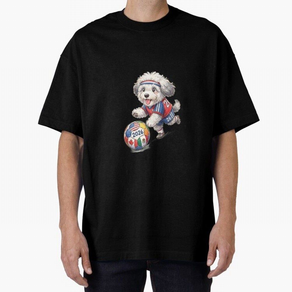 Cute Sheepdog Soccer Star - 2026 World Cup Fluffy Puppy Classic T-Shirt Show Championship Spirit for FIFA World Cup 2026 for Fans of Cristiano Ronaldo, Haaland and CR7 and Argentina and Brazil, Bringing Soccer Culture, Superstar Moments, National