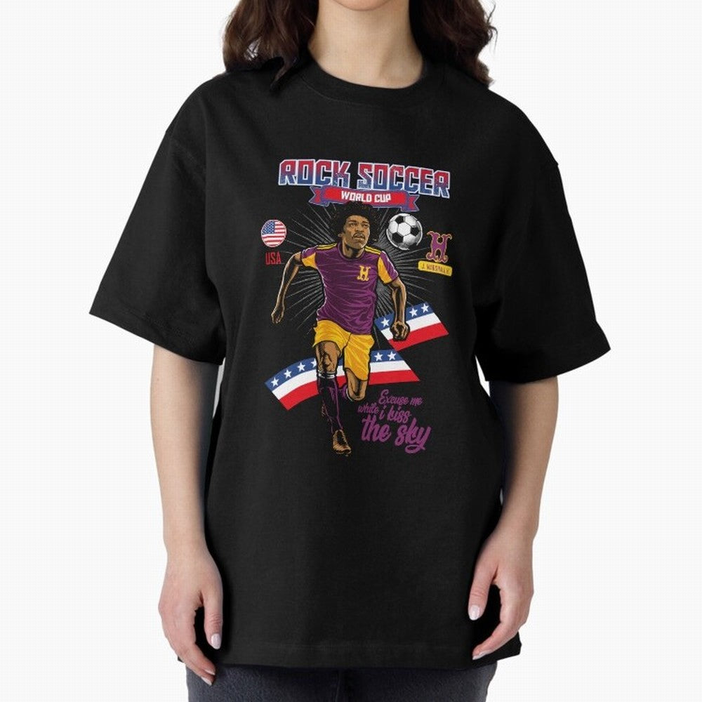Rock Soccer World Cup Classic T-Shirt Build FIFA World Cup 2026 Celebrating Mbappe and Neymar, Argentina and Brazil Energy, Classic Soccer Heritage, Championship Pressure, Fan Loyalty and International Pride; Ideal for Fans Who Follow Messi,