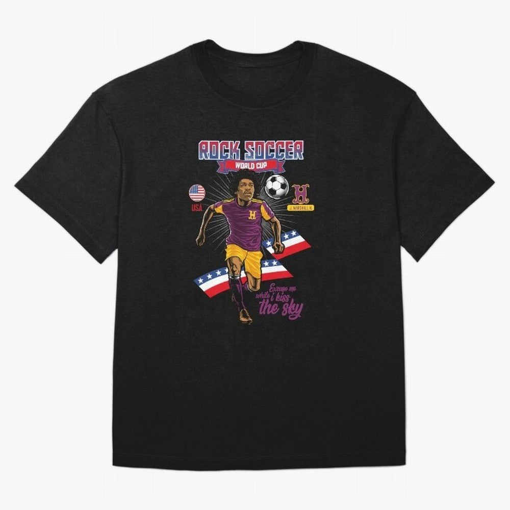 Rock Soccer World Cup Classic T-Shirt Build FIFA World Cup 2026 Celebrating Mbappe and Neymar, Argentina and Brazil Energy, Classic Soccer Heritage, Championship Pressure, Fan Loyalty and International Pride; Ideal for Fans Who Follow Messi,
